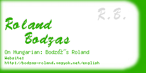 roland bodzas business card